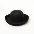 Solid Retro Dome Curled Wool Hat